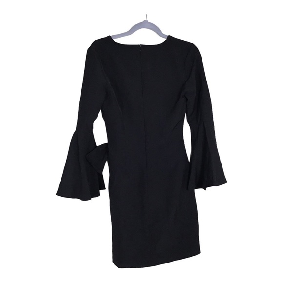 Sam Edelman  black  long sleeve Wrap dress with Bell Sleeves Size 0 NWT - Picture 5 of 8